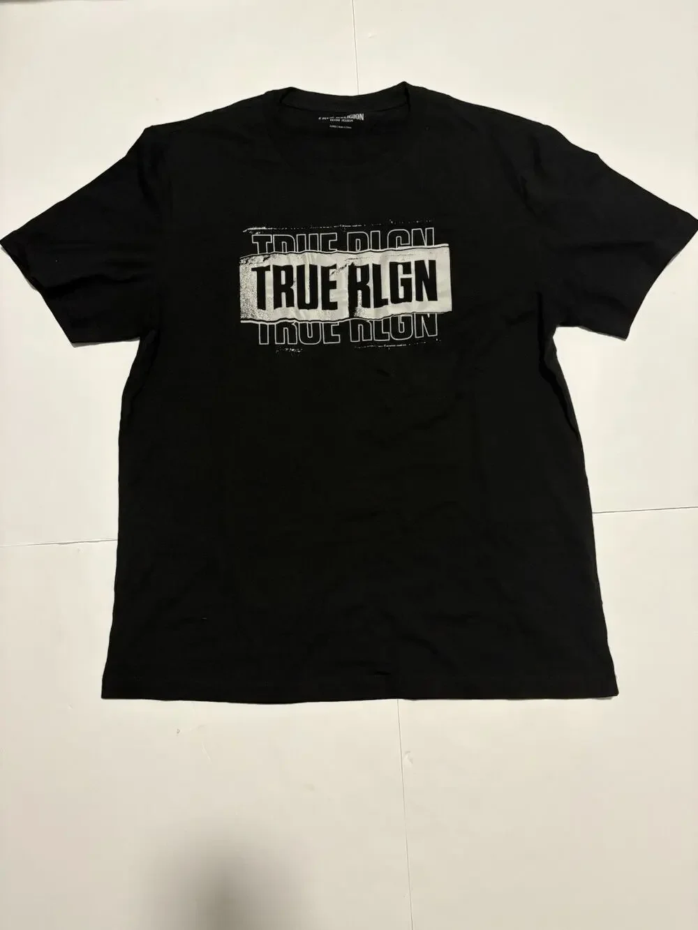 True Religion Men’s XL Graphic T-Shirt Black Logo Short Sleeve Tee